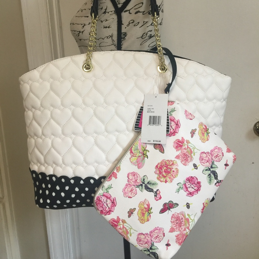 BETSEY JOHNSON Tote Bag with removable Pouch